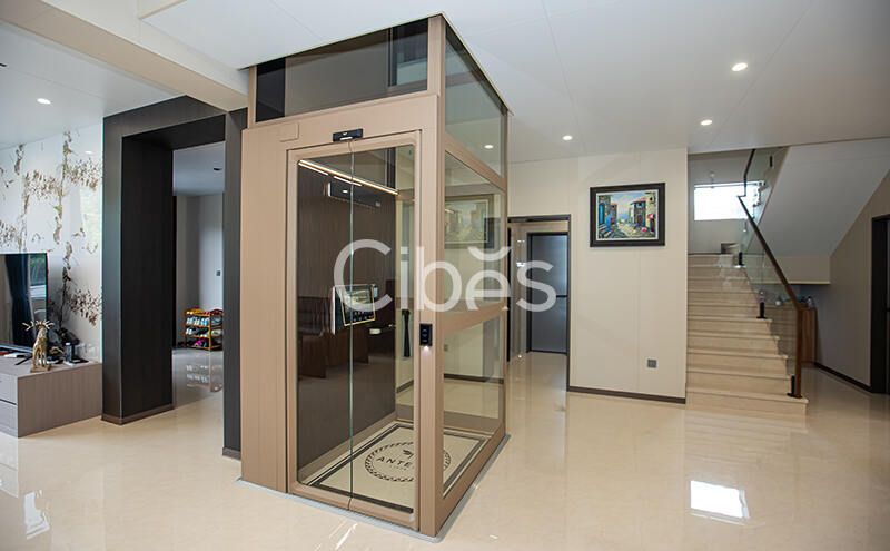 金華家用電梯案例｜靠墻安裝 Cibes西柏思 Antera Z85 高端款——三面觀光奢華定制